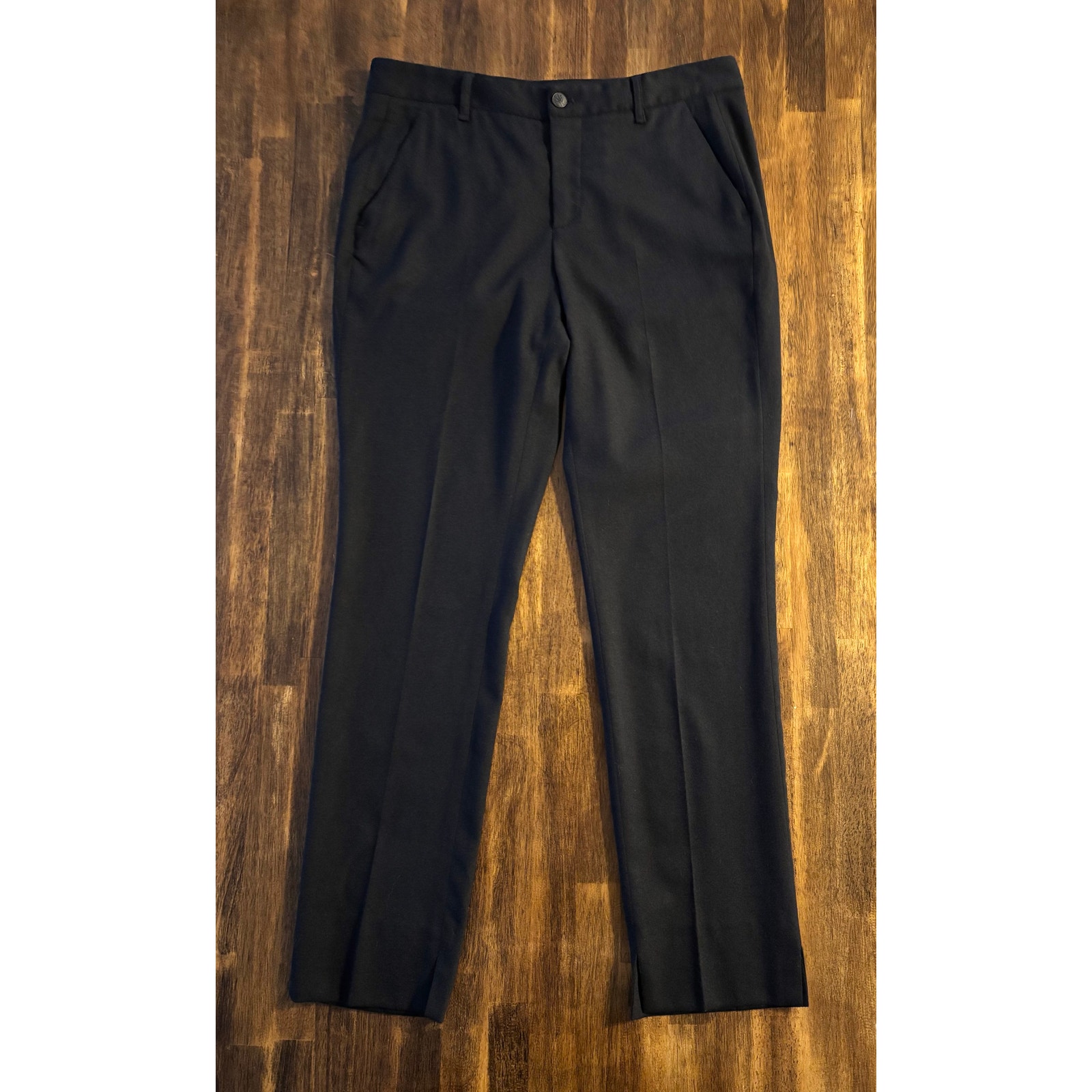 Rag & Bone Women’s 8 Pants Slim Straight Leg Wool Blend Trouser Black